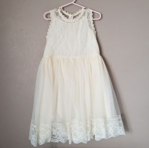 4/$35 Cream Flower Girl Dress